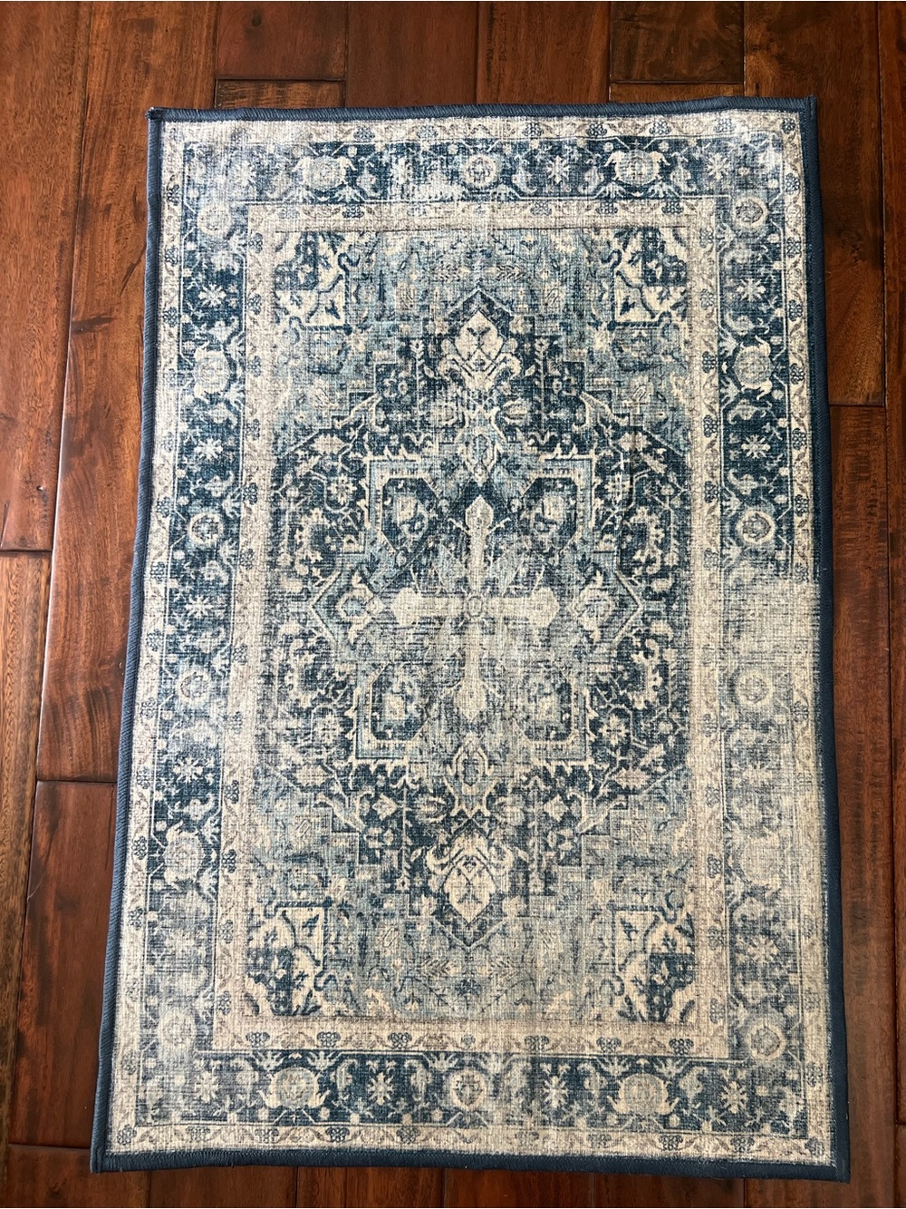 Ruggable washable rug and rug pad- Kamran in Admiral Blue
